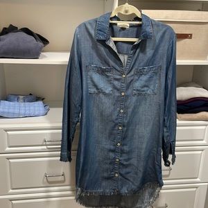 Denim shirt dress